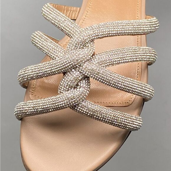 Aquazzura Moondust Crystal-Embellished Sandals size 35.5 - Picture 4 of 16